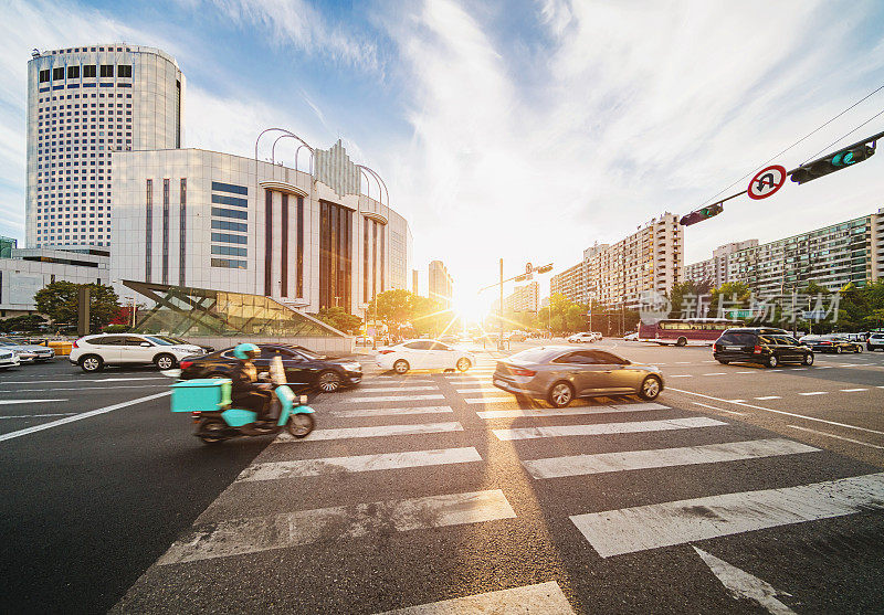 Seoul Sunset Songpagu City Street